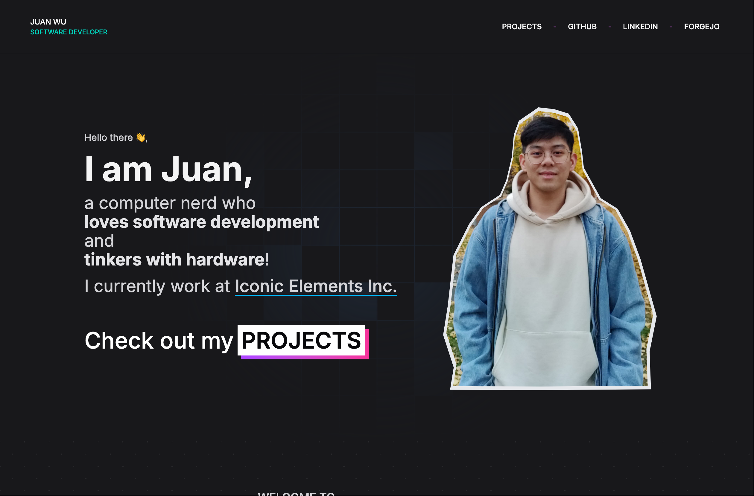 potoforio landing page screenshot